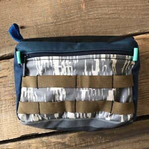 Handmade Upcycled Fanny Pack Utility Pouch Belt Bag, Color Block